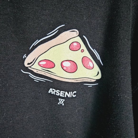Arsenic Lazy Life Skelton Pizza Pullover Hoodie - Picture 2 of 7
